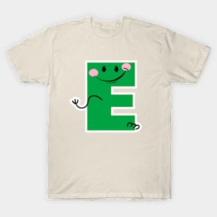 Funny Letter E for Children - A Playful Take on Alphabet Initials T-Shirt